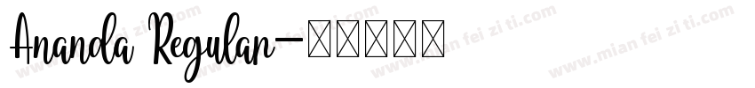 Ananda Regular字体转换